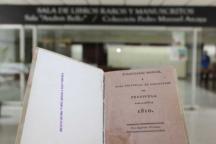 Libro Calendario Manual y Guia Universal de Forasteros en Venezuela para el Año 1810 Andres Bello1