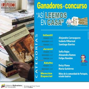 Ganadores concurso "Así Leemos en Casa"