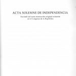 Acta Solemne de Independencia, existente en el Congreso de la República