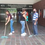 Trabajadores de la Biblioteca Nacional realizaron jornada de limpieza