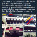 El presidente obrero Nicolás Maduro,  felicita a los trabajadores de la Biblioteca Nacional de Venezuela